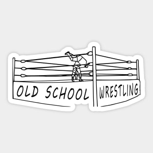 Old School Wrestling Sticker